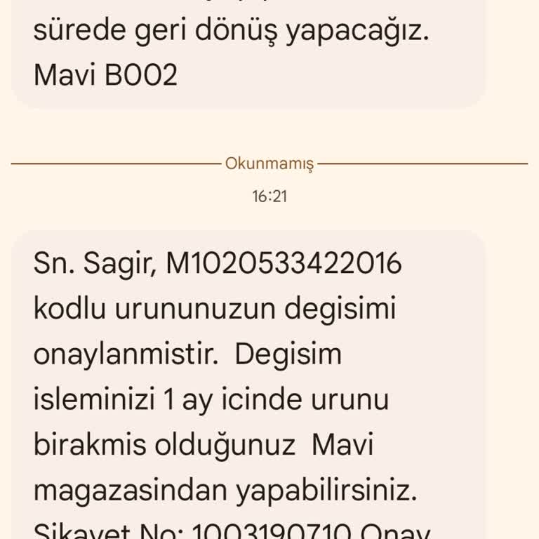Mavi Mağazası Değişim Sürecinde Mağduriyet Ve Fiyat Farkı Sorunu