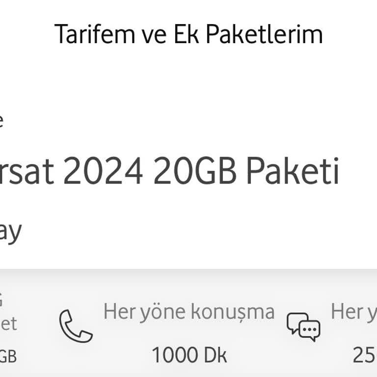 Vodafone Tarife Fiyatlarındaki Aşırı Artış Ve Sadık Müşteriye Değer Verilmemesi