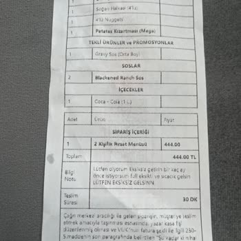 Siparişimde Eksik Ürün Gönderildi Notuma Rağmen