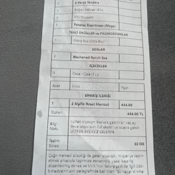 Siparişimde Eksik Ürün Gönderildi Notuma Rağmen