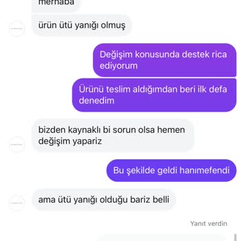 Yırtık Gelen Ürün İçin Suçlayıcı Ve Çözümden Uzak Müşteri Hizmeti