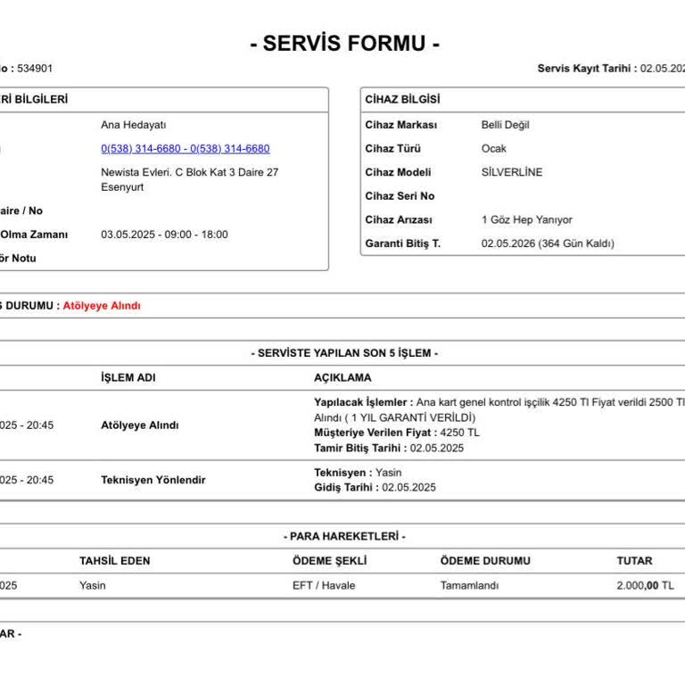 Gaz Tamiri Sonrası Hizmet Eksikliği Ve İade Sorunu