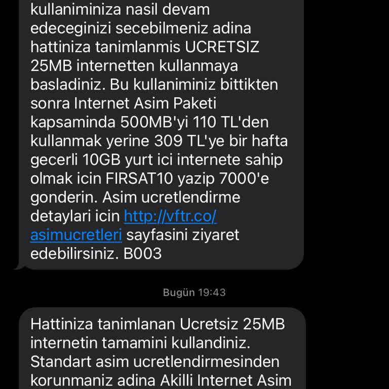 İnternet Paketim Varken Aşım Ücreti Alınıyor, Sorun Çözülmüyor