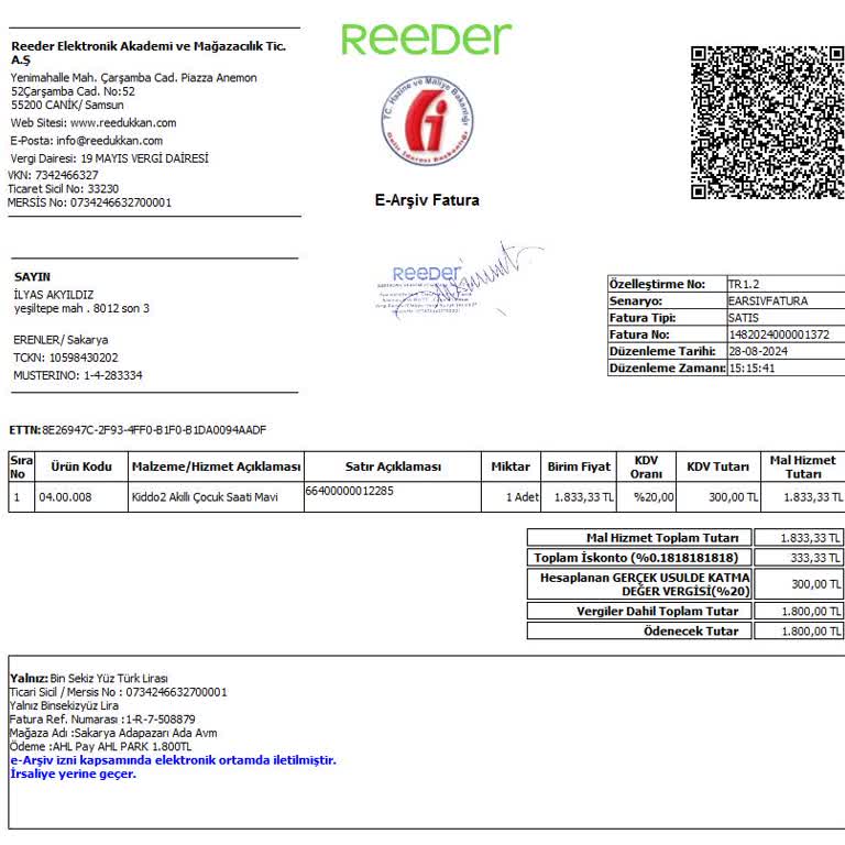 Reeder Akıllı Saatte İade Ve Değişim Sorunu