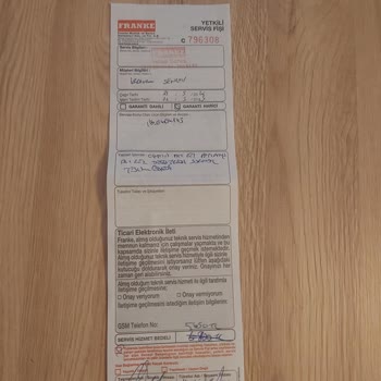Franke Servisinin Yedek Parça Fiyatlandırması Ve Şeffaflık Eksikliği Hakkında Şikayet