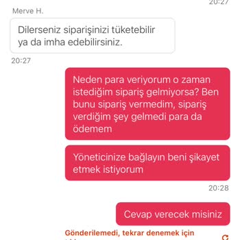 Yanlış Ve Eksik Siparişe Çözüm Bulunmuyor