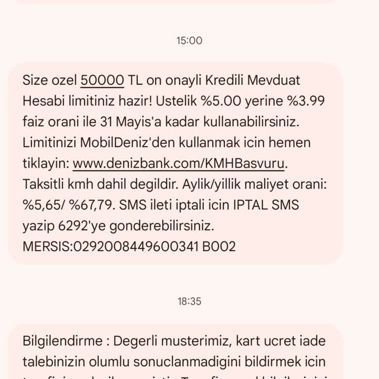 Denizbank'ın Sözünü Tutmaması Ve Tekrar Kart Aidatı Kesmesi