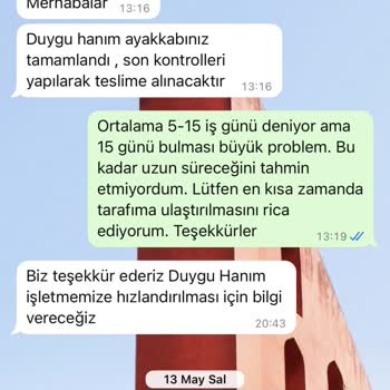 Ayakkabım Ve Param 1 Ayı Geçkin Süredir Teslim Edilmiyor