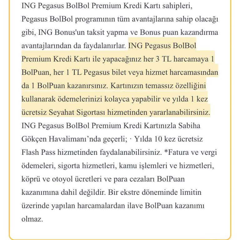 ING Pegasus Premium Kartta Ücretsiz Seyahat Sigortası İçin Müşteri Hizmetine Ulaşamıyorum