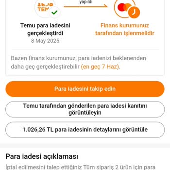 Temu Alışverişimde İade Yapılmadı İletişim Kuramıyorum