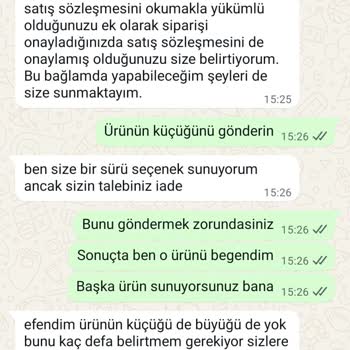 Yanlış Beden Önerisi Ve İade Sorunu Mağduriyet Yaşattı