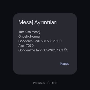 Aldığım Hizmetin SMS Bilgilendirmesi Kesildi Ücret İadesi İstiyorum