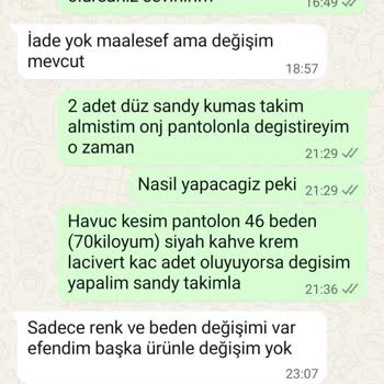 İade Ve Değişim Sürecinde Yaşanan İletişim Sorunu Ve Ürün Uyumsuzluğu