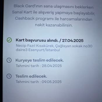 Papara Kartım Uzun Süredir Teslim Edilmedi Ve Bilgilendirme Yapılmadı!