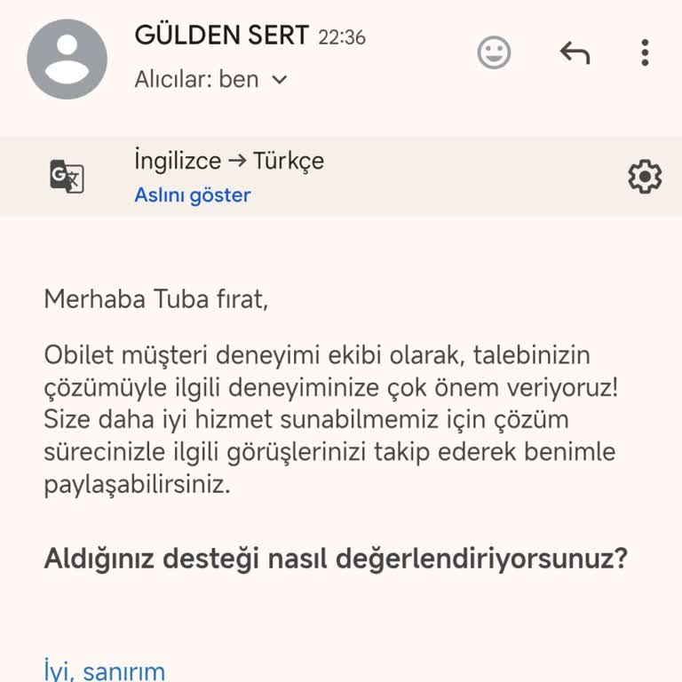Bilet İşlemim Hakkında Bilgi Alamıyorum Ve İletişim Sorunu Yaşıyorum