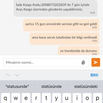 Trendyol Arızalı Ürünümü Geri Göndermiyor