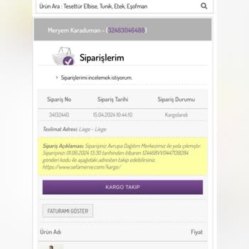 Sipariş İadesi Yapılmayan Ve Müşteri Hizmetlerine Ulaşılamayan Şirket