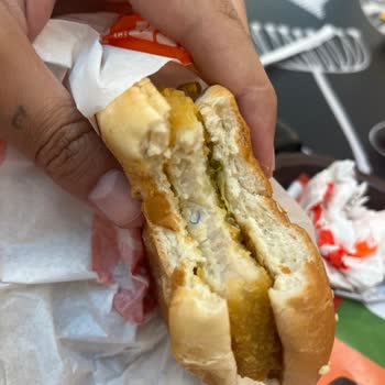 Burger King Tavuk Burgerde Mavi Plastik Parça Şoku