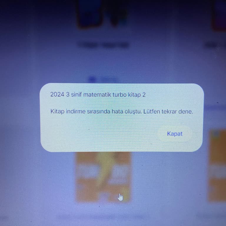 Model Eğitim Yayıncılık Akıllı Tahta Uygulamasında Kitaplar İnmemesi