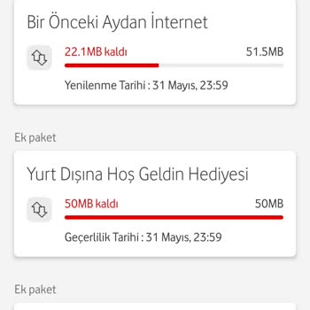Vodafone Kullanılmayan İnternet İçin Yüksek Aşım Ücreti Mağduriyeti