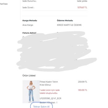 İade Tutarında Eksiklik Ve Gecikme Sorunu Yaşıyorum