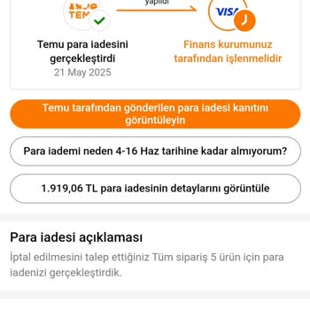 Temu'dan İade Edilmeyen Para: Mağduriyetimin Giderilmesini İstiyorum