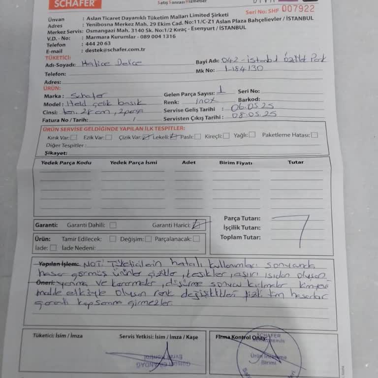 Kusurlu Tencerelerin Değişimi Neden Yapılmıyor