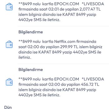 İzinsiz Kredi Kartı Çekimiyle Şok Oldum!