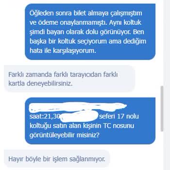 Obilet.com'da Hatalı İşlem Ve İlgisiz Müşteri Temsilcisi Mağduriyeti