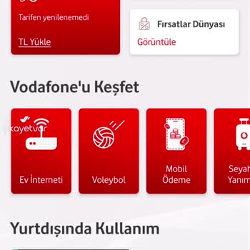 Vodafone Yanında Uygulama İçi Sorun