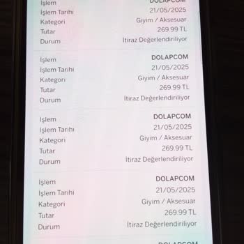 Dolap ve Trendyol Üzerinden Bilgim Dışında Kartımdan Para Çekildi!