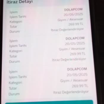 Dolap ve Trendyol Üzerinden Bilgim Dışında Kartımdan Para Çekildi!
