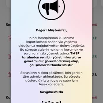 Kullanıma Kapatılan Hesapta Paramı Geri Alamıyorum