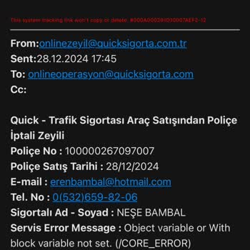 İptal Edilen Poliçe İçin 5 Aydır Para İadesi Yapılmıyor!