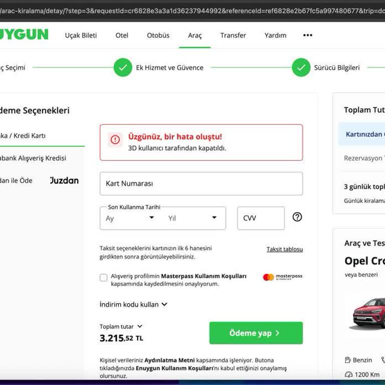 Ödeme Yapıldı, Hizmet Sağlanmadı Ve Geri Dönüş Alınmadı