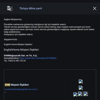 English Home Kahve Makinesi İadesi İçin Aylardır Çözüm Bulamıyorum