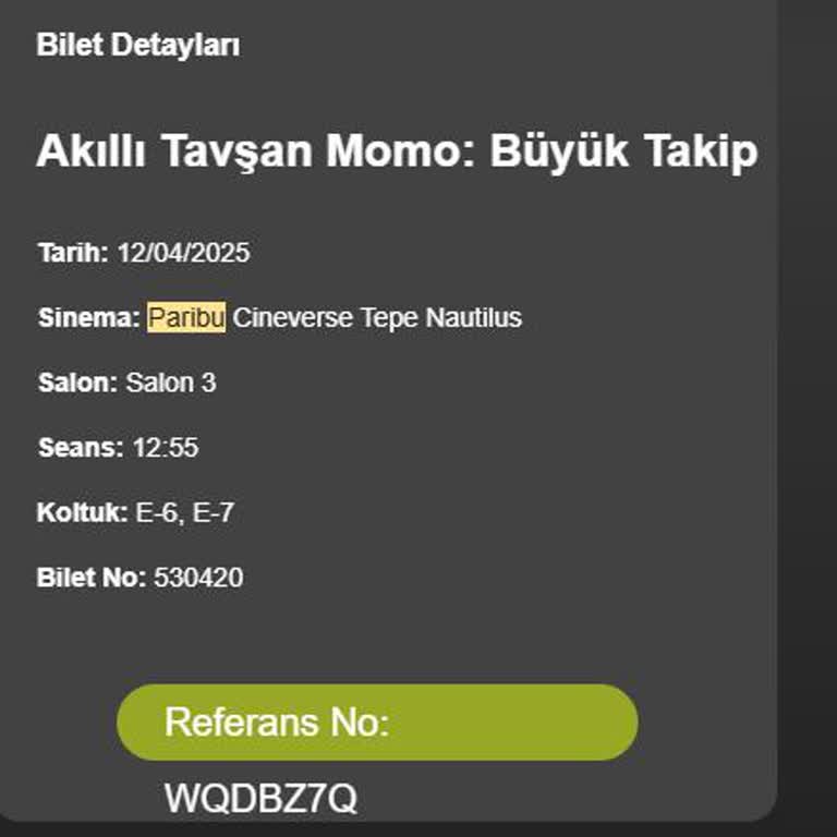 Paribu Cineverse Bilet İadesi 30 Gündür Yapılmadı Mağduriyetim Devam Ediyor
