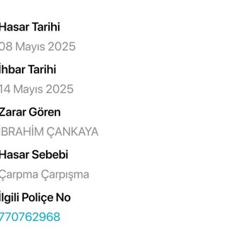 Hasar Dosyam Beklemede İkame Araç Sürem Uzatılmadı