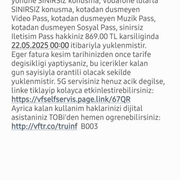 Vodafone'un Keyfi Ve Yüksek Fatura Zamlarından Şikayetçiyim