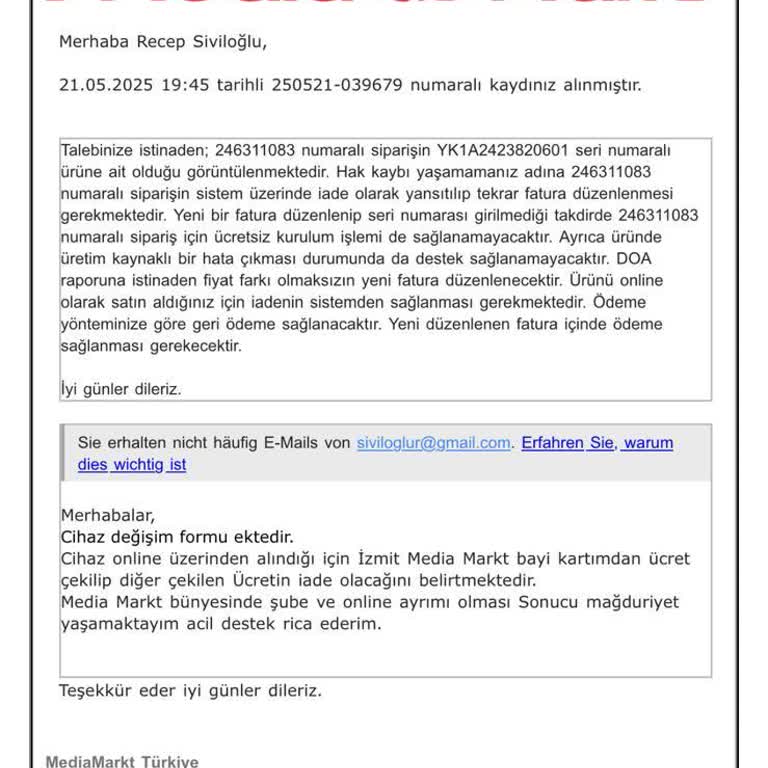 Bozuk Televizyonun Değişim Sürecinde Müşteri Mağduriyeti Yaşanıyor