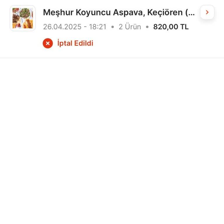 Migros Yemek'ten İptal Edilen Siparişin Para İadesi Yapılmadı