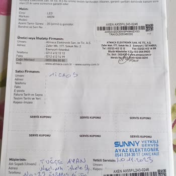 Axen TV'nin Garanti Sürecinde Servis İlgisizliği Ve Mağduriyet