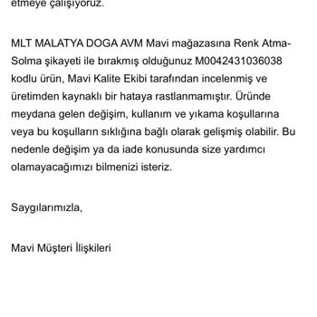 Aldığım Ürünlerdeki Kusurlar Ve Mağaza İlgisizliği
