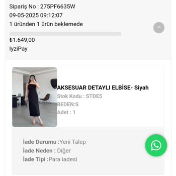 İade İşleminde Eksik Ücret Ve Bilgilendirme Sorunu