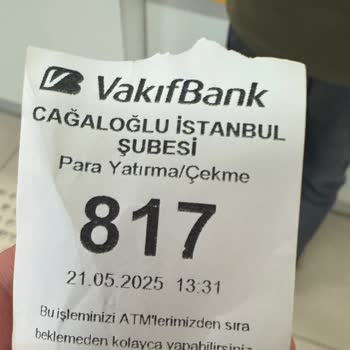 VakıfBank Cağaloğlu Şubesi'nde Tekrarlayan Nakit İşlemlerindeki Sorunlar Ve Personel Tutumu