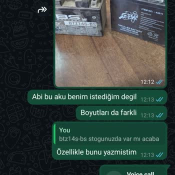 Yanlış Akü Gönderildi, İletişim Sonrası Çözüm Sunulmadı