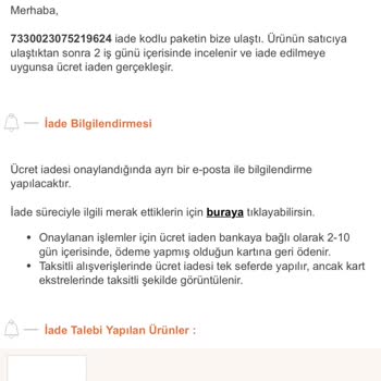 İade Edilen Ürün İçin Para İadesi Gecikiyor