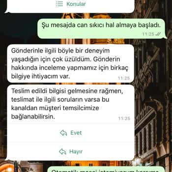 Kargo Şirketi İletişimsizliği Ve Teslimat Sorunu Yaşadım