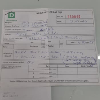 Deichmann Ayakkabıda Çift Taraflı Yırtılma Ve Üretim Hatasına Rağmen Ret Cevabı