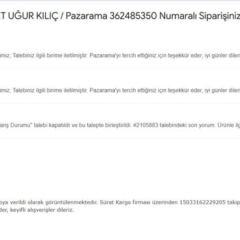 Siparişim Teslim Edilmedi, Müşteri Hizmetleri Ve Kargo Süreci Çözüm Üretmiyor